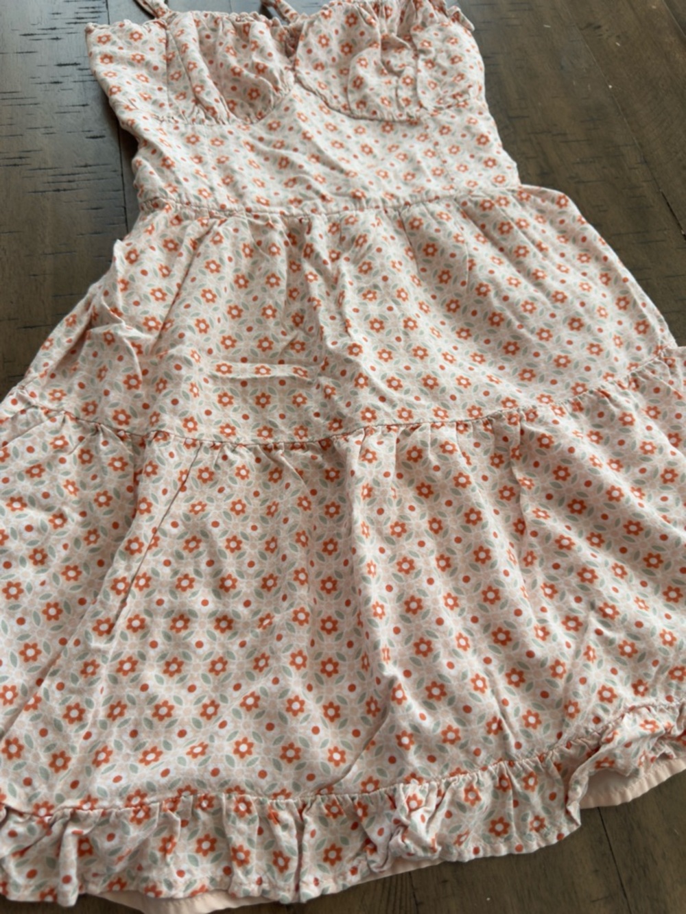 Hollister Light Pink Floral Tie-Front Mini Dress - Picture 6 of 11